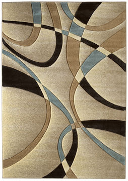 United Weavers CONTOURS Beige Rectangle 3x4 ft polypropylene Carpet 106083