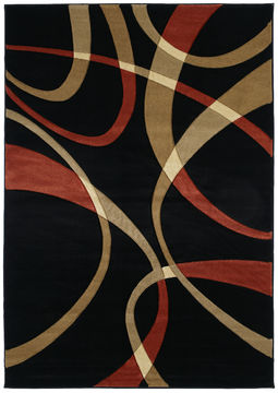 United Weavers CONTOURS Black Rectangle 8x10 ft polypropylene Carpet 106089