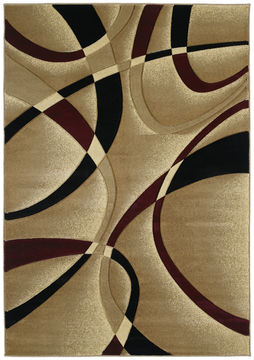 United Weavers CONTOURS Beige Rectangle 3x4 ft polypropylene Carpet 106092