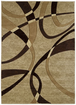 United Weavers CONTOURS Brown Runner 6 to 9 ft polypropylene Carpet 106096