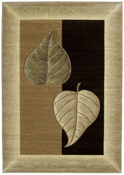 United Weavers CONTOURS Brown Rectangle 3x4 ft polypropylene Carpet 106121