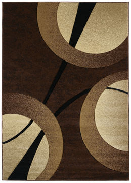 United Weavers CONTOURS Brown Rectangle 2x3 ft polypropylene Carpet 106128