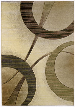 United Weavers CONTOURS Beige Rectangle 3x4 ft polypropylene Carpet 106140