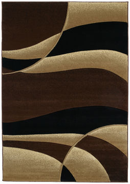 United Weavers CONTOURS Brown Rectangle 2x3 ft polypropylene Carpet 106161