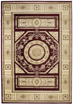 United Weavers CONTOURS Red Rectangle 5x8 ft polypropylene Carpet 106188