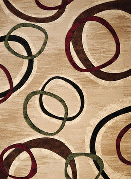 United Weavers Contours Beige Rectangle 3x4 ft polypropylene Carpet 106357