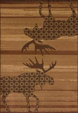 United Weavers CONTOURS-CEM Brown Rectangle 5x8 ft Polypropylene Carpet 106458