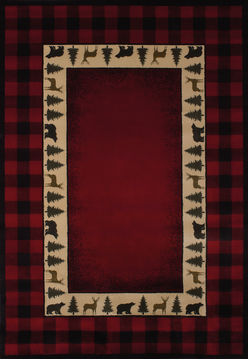 United Weavers GENESIS Red Runner 6 to 9 ft polypropylene Carpet 106726