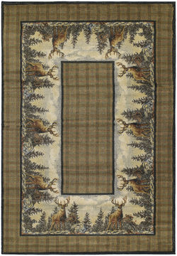 United Weavers HAUTMAN Beige Rectangle 3x5 ft polypropylene Carpet 106812