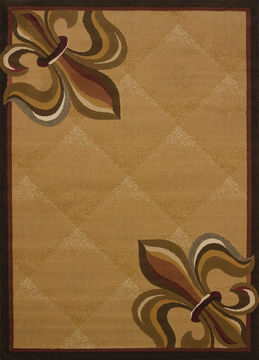 United Weavers CHINA GARDEN Brown Rectangle 2x3 ft polypropylene Carpet 106988