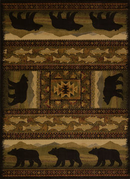 United Weavers AFFINITY Multicolor Rectangle 5x7 ft polypropylene Carpet 107114