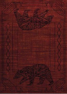 United Weavers AFFINITY Red Rectangle 2x3 ft polypropylene Carpet 107200