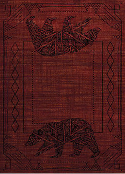 United Weavers AFFINITY Red Rectangle 5x7 ft polypropylene Carpet 107202