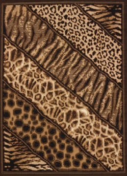 United Weavers LEGENDS Brown Rectangle 5x7 ft polypropylene Carpet 107273
