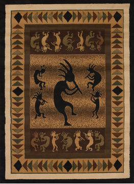 United Weavers LEGENDS Brown Rectangle 5x7 ft polypropylene Carpet 107282
