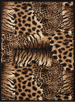 United Weavers LEGENDS Brown Rectangle 5x7 ft polypropylene Carpet 107283