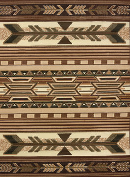 United Weavers LEGENDS Brown Rectangle 5x7 ft polypropylene Carpet 107290