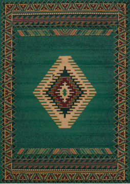 United Weavers MANHATTAN Green Runner 6 to 9 ft polypropylene Carpet 107306