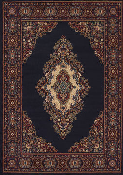 United Weavers MANHATTAN Blue Rectangle 5x8 ft polypropylene Carpet 107333