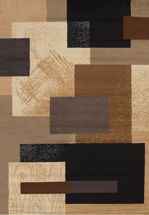 United Weavers MANHATTAN Brown Runner 111 X 74 Area Rug 809014200143 806-107341 Image 0