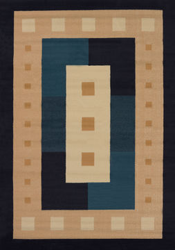 United Weavers MANHATTAN Blue Rectangle 2x3 ft polypropylene Carpet 107375