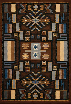 United Weavers MANHATTAN Brown Rectangle 3x5 ft polypropylene Carpet 107413