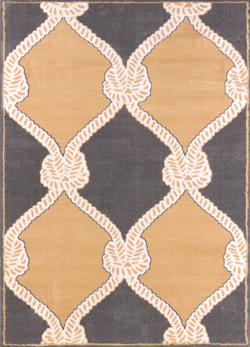 United Weavers Modern Textures Yellow Rectangle 5x7 Ft Polypropylene Carpet 107668 Sku 107668