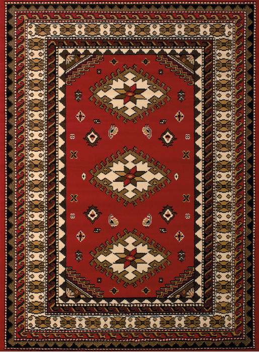 United Weavers Dallas Red Rectangle 2x3 Ft Polypropylene Carpet 107710 Sku 107710