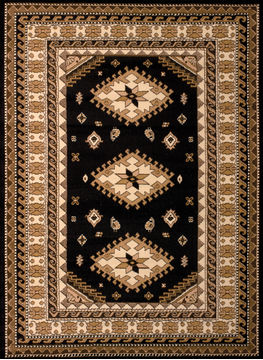 United Weavers DALLAS Black Runner 2'3" X 7'2" Area Rug 809014238641 806-107719