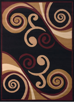 United Weavers DALLAS Black Runner 2'3" X 7'2" Area Rug 809014239242 806-107779