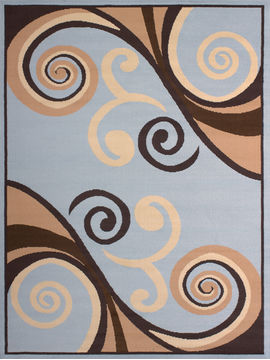 United Weavers DALLAS Blue Rectangle 2x3 ft polypropylene Carpet 107782