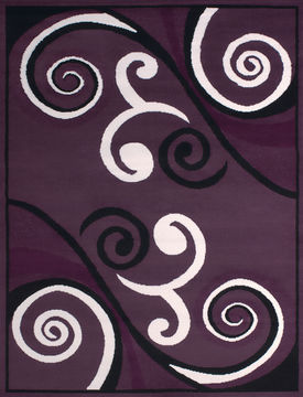 United Weavers DALLAS Purple Rectangle 2x3 ft polypropylene Carpet 107794