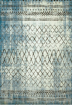 United Weavers WEATHERED TREASURES Blue Rectangle 5x7 ft polypropylene Carpet 108058