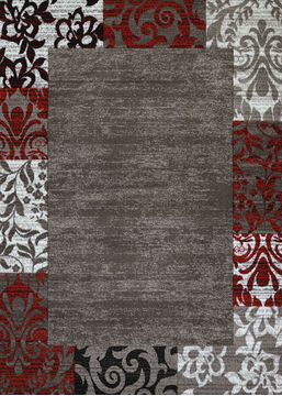 United Weavers STUDIO Red Rectangle 5x7 ft polypropylene Carpet 108324