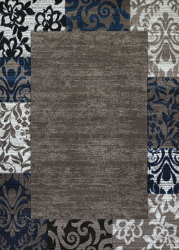 United Weavers STUDIO Blue Rectangle 5x7 ft polypropylene Carpet 108328