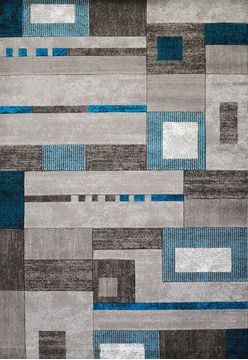 United Weavers STUDIO Blue Rectangle 8x10 ft polypropylene Carpet 108341