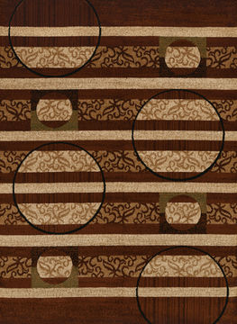 United Weavers STUDIO Brown Rectangle 2x3 ft polypropylene Carpet 108362