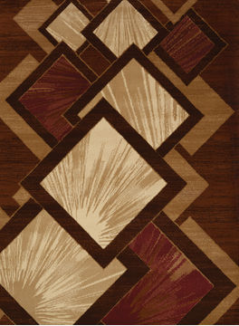 United Weavers STUDIO Brown Rectangle 5x7 ft polypropylene Carpet 108376
