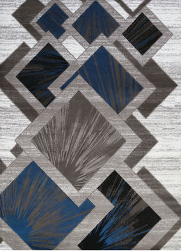 United Weavers STUDIO Blue Rectangle 2x3 ft polypropylene Carpet 108378