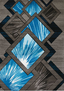 United Weavers STUDIO Blue Rectangle 2x3 ft polypropylene Carpet 108382