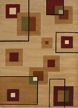 United Weavers STUDIO Brown Rectangle 2x3 ft polypropylene Carpet 108398