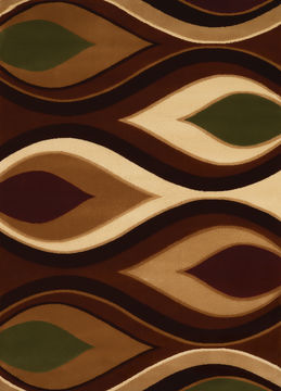 United Weavers STUDIO Brown Rectangle 2x3 ft polypropylene Carpet 108402