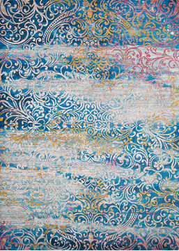United Weavers Rhapsody Blue Square 7 to 8 ft olefin Carpet 108570