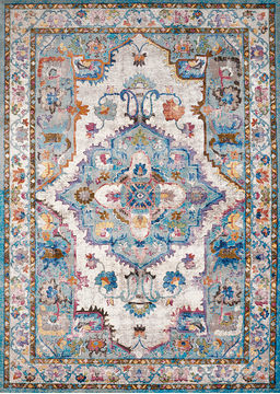 United Weavers Rhapsody Blue Square 7 to 8 ft olefin Carpet 108576
