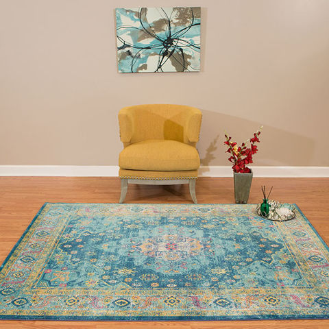 United Weavers Rhapsody Blue Square 710 X 710 Area Rug 809014311856 806-108588 Image 3