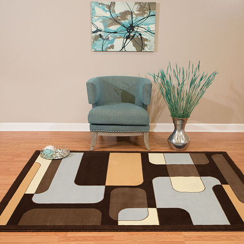 United Weavers Cafe Blue 53 X 72 Area Rug 809014309129 806-108773 Image 3