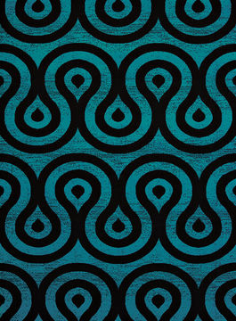 United Weavers Cafe Blue Runner 6 to 9 ft olefin Carpet 108792