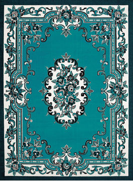 United Weavers Cafe Blue Runner 6 to 9 ft olefin Carpet 108858
