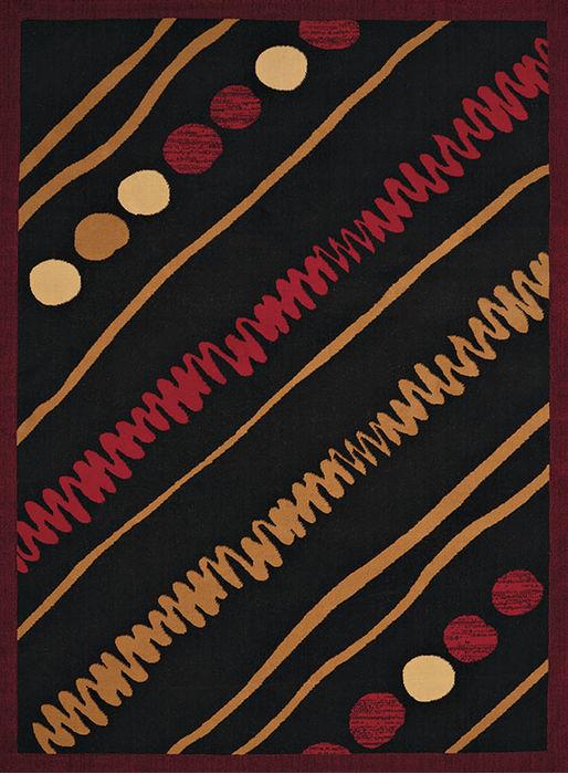 United Weavers Cafe Black Runner 111 X 72 Area Rug 809014310279 806-108906 Image 0