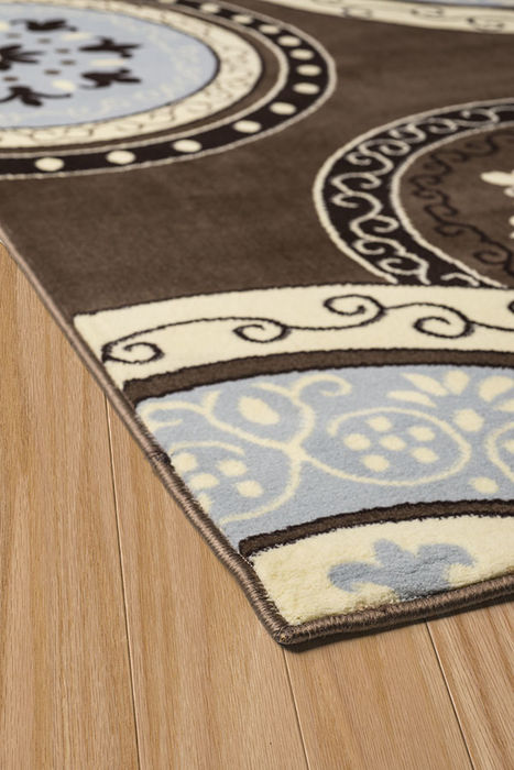 United Weavers Cafe Brown Runner 111 X 72 Area Rug 809014310477 806-108926 Image 1